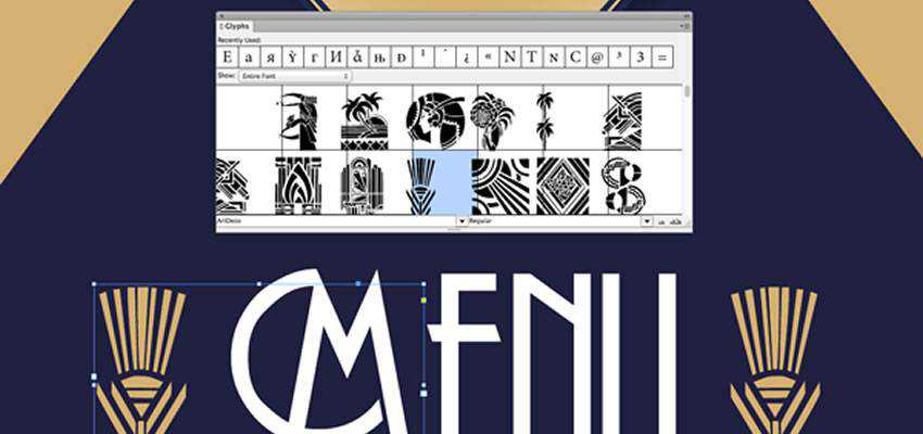 Cara Menggunakan Panel Glyphs InDesign