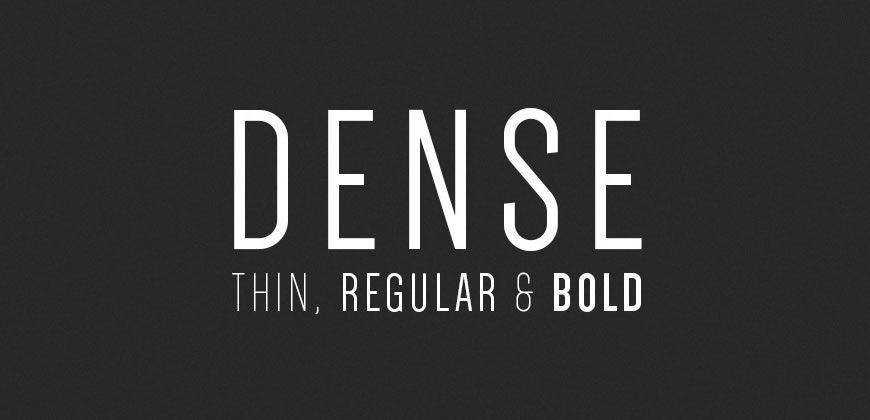 Dichte, kostenlose, saubere Schriftart