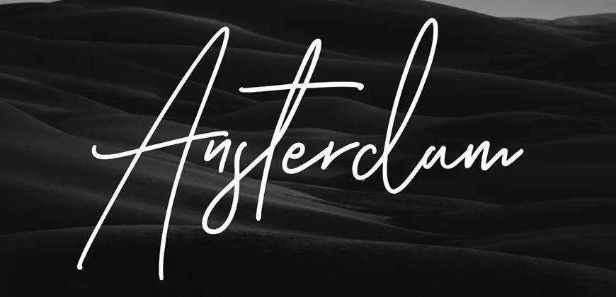 Ansterdam Clean Signature saubere Schriftart