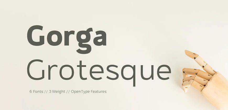 แบบอักษรที่สะอาดของ Gorga Grotesque