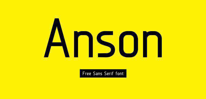 Font cu font curat gratuit Anson