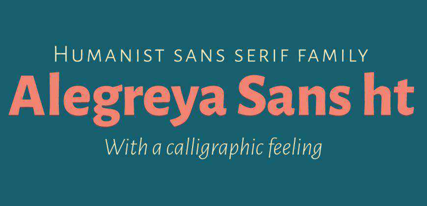 Alegreya Sans ht kostenlose, saubere Schriftart