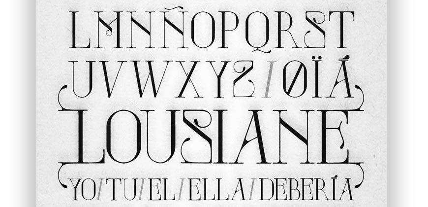 Lousiane kostenlose saubere Schriftart