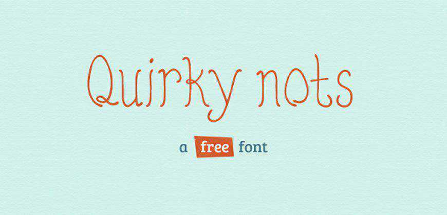 Quirky Nots kostenlose, saubere Schriftart