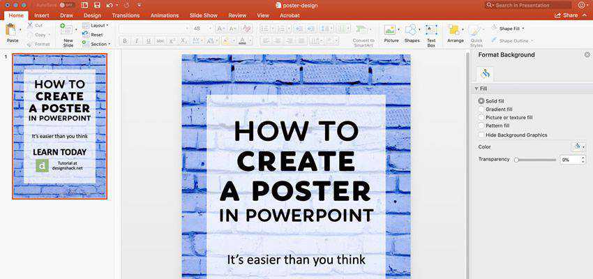 كيفية عمل ملصق بسرعة في PowerPoint