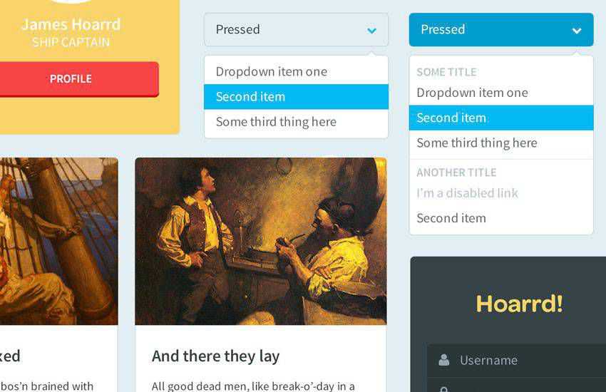 Drunken Parrot Lite bootstrap 4 patru șabloane ui kit gratuit responsive