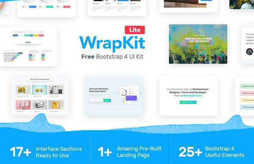 Wrappixel bootstrap 4 kit de interface do usuário de quatro modelos responsivo gratuito