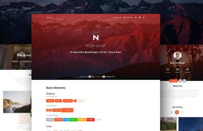 acum web bootstrap 4 four template ui kit free responsive