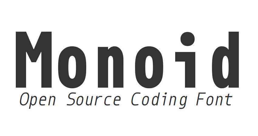 Monospaced Mono Fuentes gratuitas Diseñadores Creativos Monoid