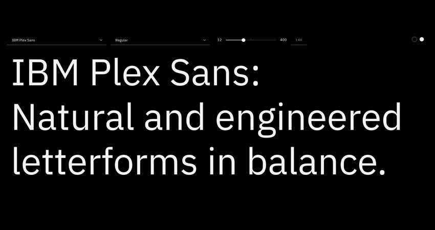 Sans Serif 무료 글꼴 디자이너 Creatives IBM Plex