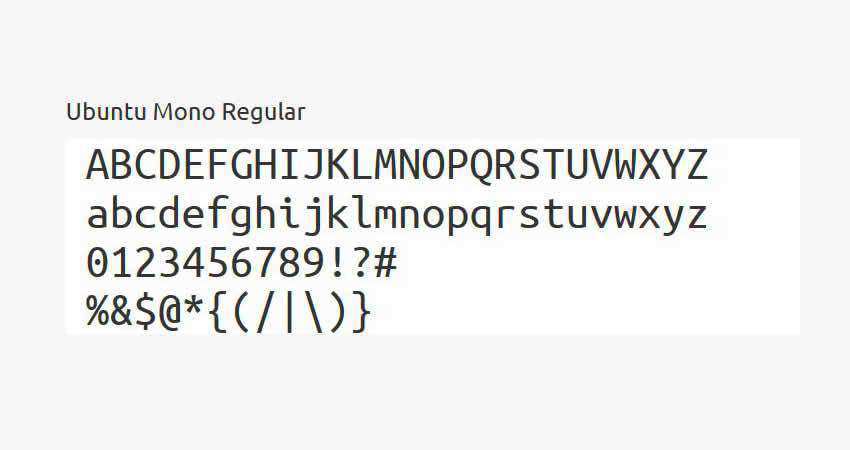 Monoespaçados Mono Fontes Gratuitas Designers Criativos Ubuntu Mono Font