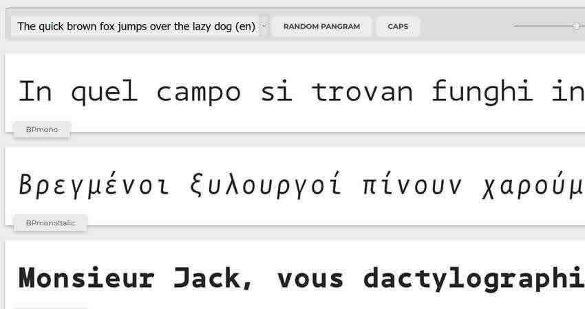 Monospaced Mono Serbest Yazı Tipi Tasarımcıları Yaratıcılar BP Mono