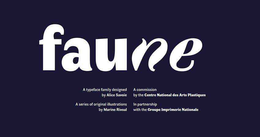 Sans Serif Free Font Designers ครีเอทีฟโฆษณา Faune