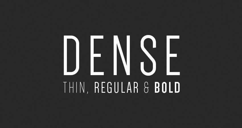 Sans Serif Gratis Diseñadores de fuentes Creatividades Dense Sans Serif