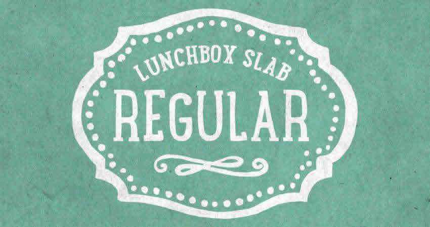 Slab Serif Gratis Diseñadores de fuentes Creativos Lunchbox Slab Regular