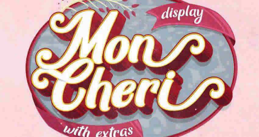 خط Serif Free Font Designers Creatives Mon Cheri Typeface