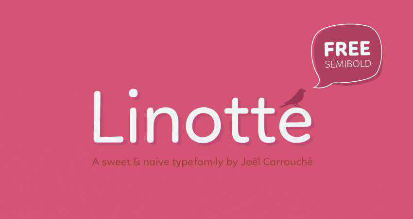 Sans Serif 무료 글꼴 디자이너 Creatives Linotte Rounded Sans Serif