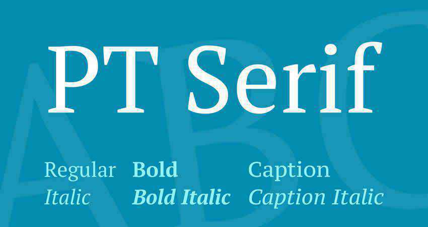 Serif Gratis Diseñadores de fuentes Creativos PT Serif