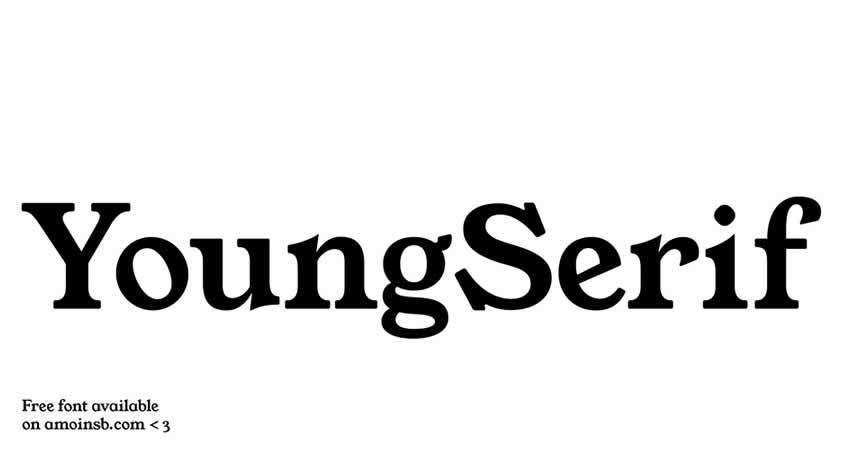 Serif Free Font Diseñadores Creativos YoungSerif Medium Serif Tipo de letra