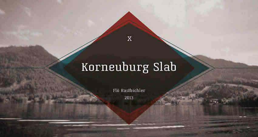 بلاطة Serif الخط المجاني للمصممين المبدعين Korneuburg Slab