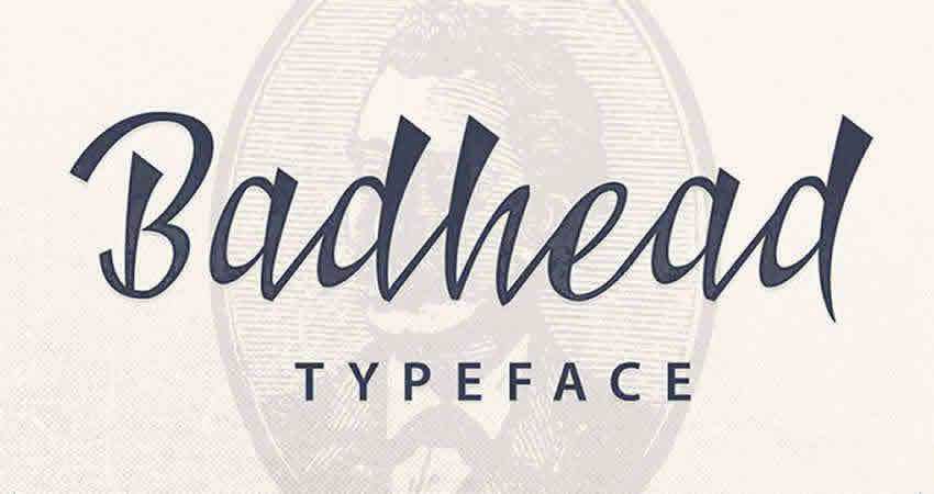 Serif Free Font Diseñadores Creativos Badhead Typeface