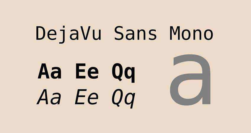 Monospaced Mono Free Font Designers Creatives DejaVu Mono