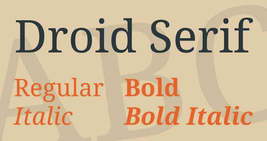 Serif 免费字体设计师 Creatives Droid Serif