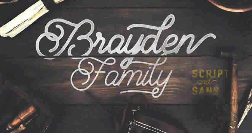 Serif Free Font Designers Criativos Brayden Script Family