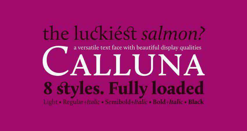 Serif Free Font Diseñadores Creativos Calluna