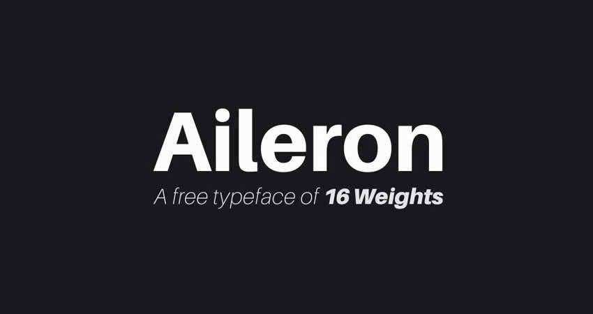 Sans Serif 무료 글꼴 디자이너 크리에이티브 Aileron Sans Serif