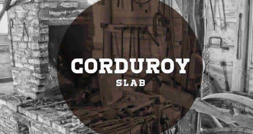 Slab Serif Free Font Diseñadores Creativos Corduroy Slab Regular