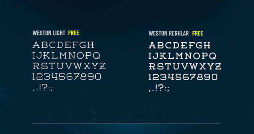 Slab Serif Free Font Designers ครีเอทีฟโฆษณา Weston Rounded Slab Serif