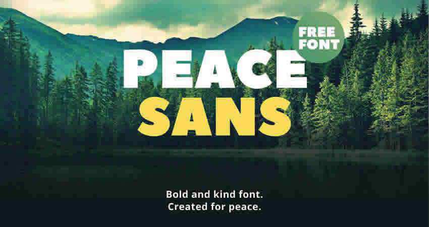 Sans Serif นักออกแบบฟอนต์ฟรี Creatives Peace Sans