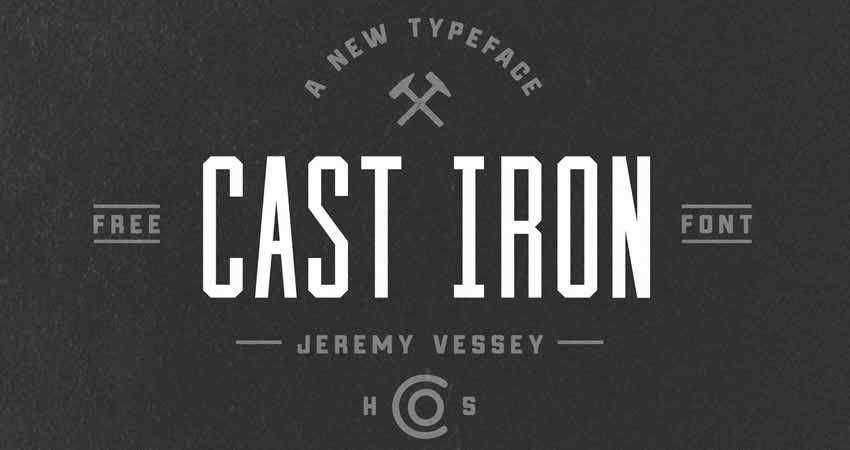 Sans Serif นักออกแบบฟอนต์ฟรี Creatives Cast Iron Sans Serif