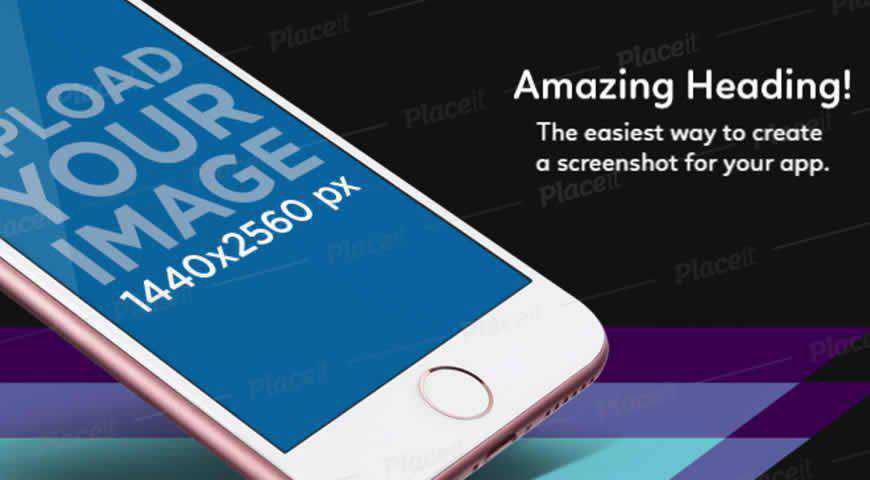 App Store Screenshot Photoshop PSD Mockup-Vorlage