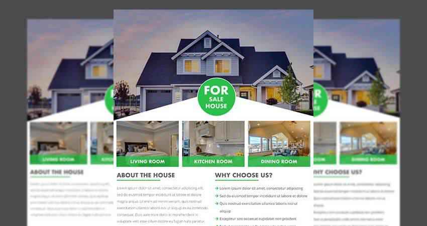 Modèle de flyer immobilier Photoshop PSD