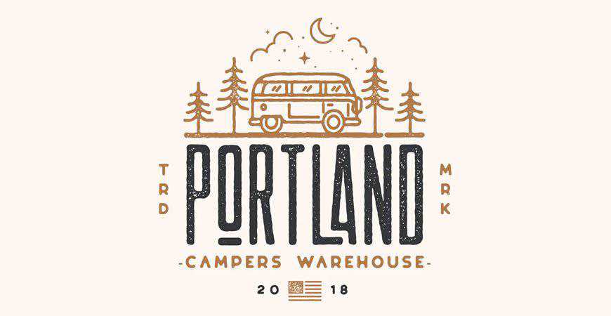 Plantillas de logotipos de Portland Traveler & Adventure viajes vacaciones vacaciones