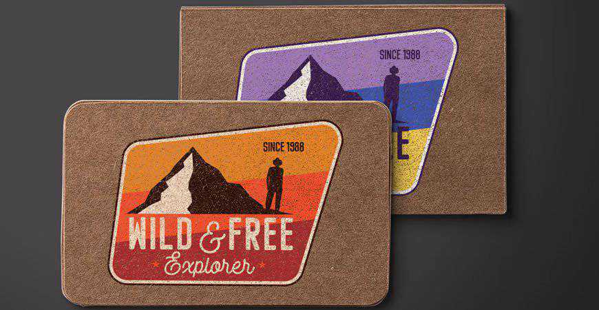 Wild Explorer Vintage Logo Yamaları tatil tatili için seyahat ediyor