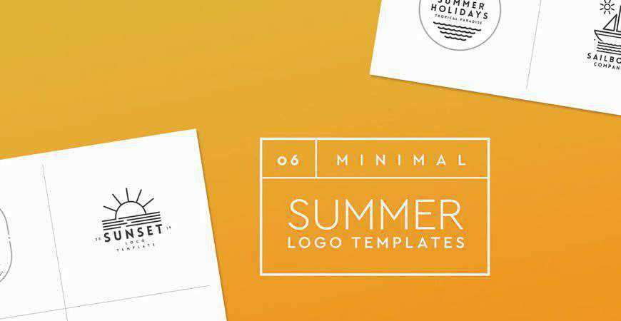 Minimal Summer Logo Templates călătorie vacanță vacanță