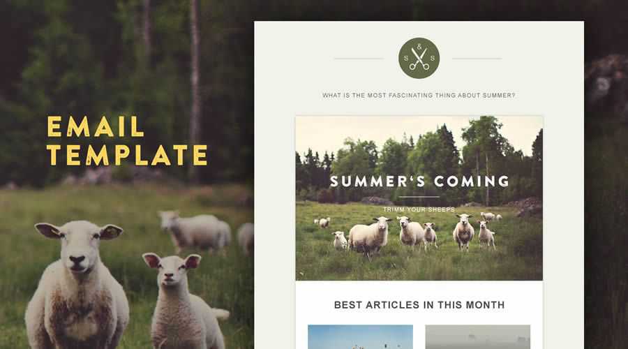 Modello di newsletter responsive HTML gratuito di Green Village e-mail