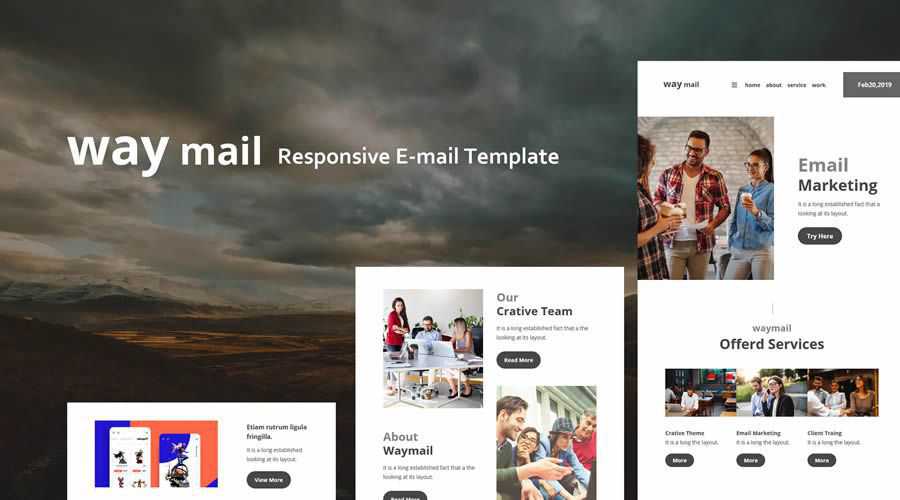 Modello di newsletter responsive di Way Mail