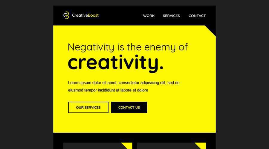 Creative Boost HTML 免費響應式通訊模板電子郵件