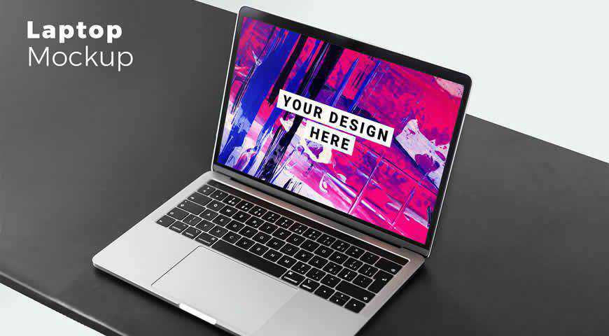 Templat Mockup PSD Laptop Photoshop