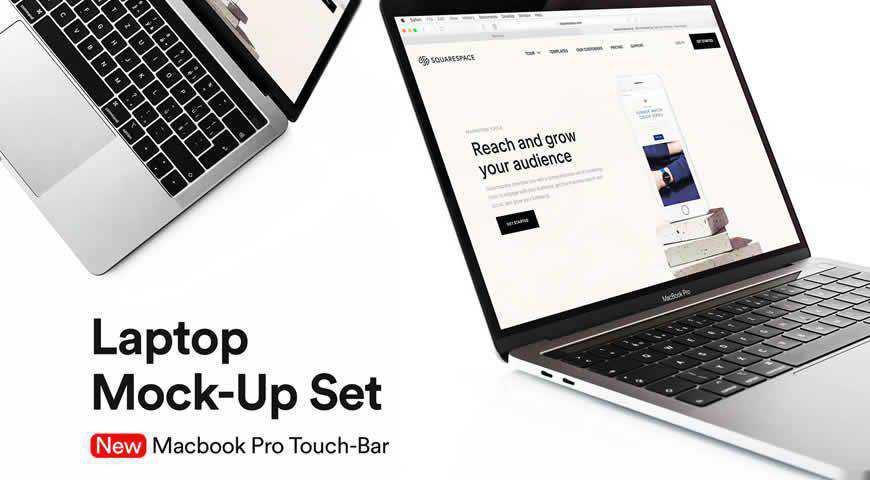 Templat Mockup PSD Laptop Photoshop