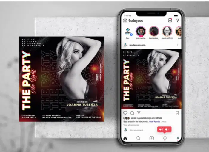 Night Out Party – Instagram-Banner-Vorlage