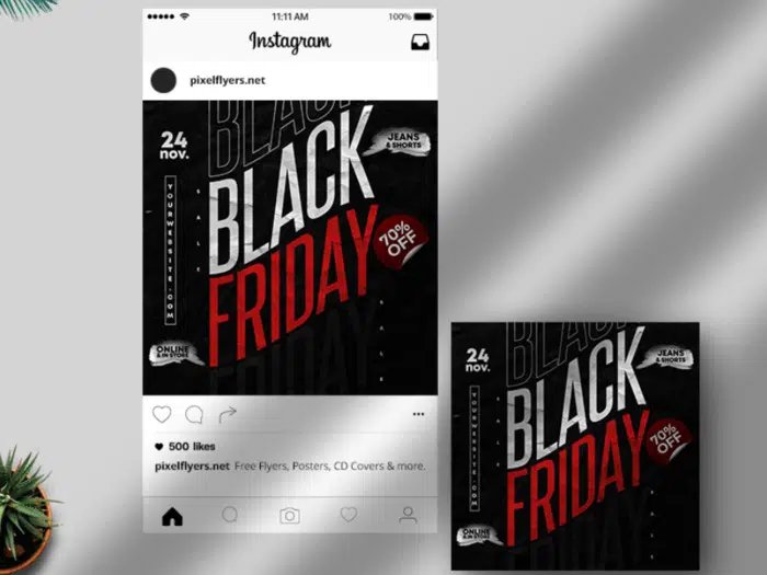 Black Friday - Plantilla de banner de Instagram