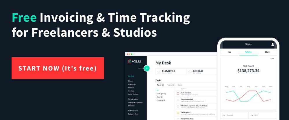 AND CO von Fiverr Best Invoicing Time Management Apps 2018