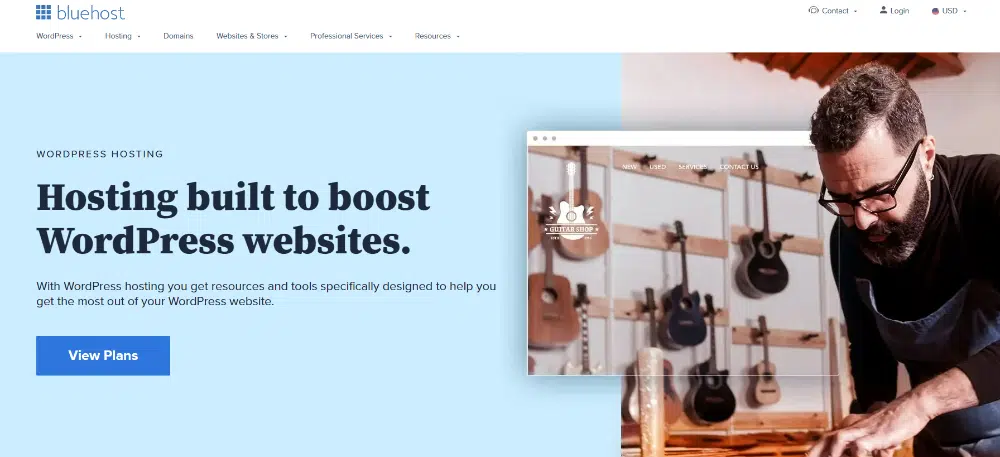 BlueHost - Hébergement WordPress et cloud standard