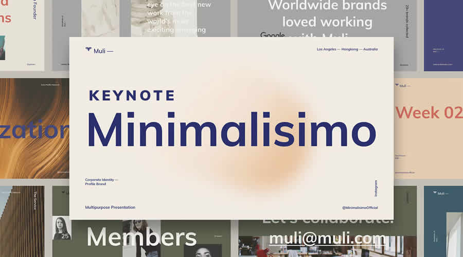 Plantilla de presentación de Keynote gratuita Muli Minimalista