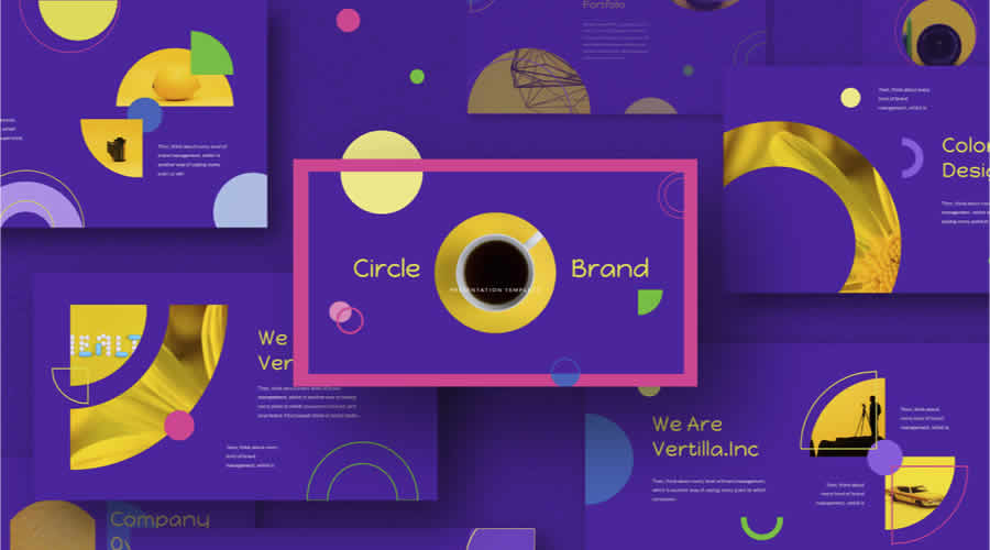 Plantilla de presentación de Keynote gratuita de Circle Brand